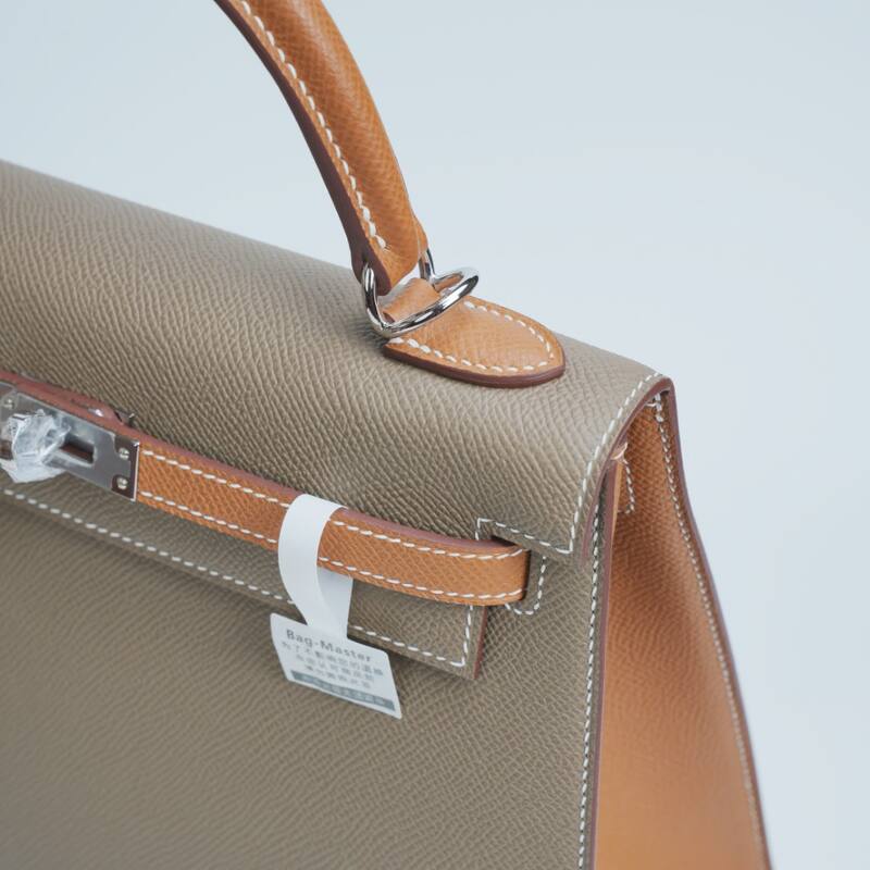 Hermes Kelly Etoupe Tan Epsom shoulder — Premium Replica