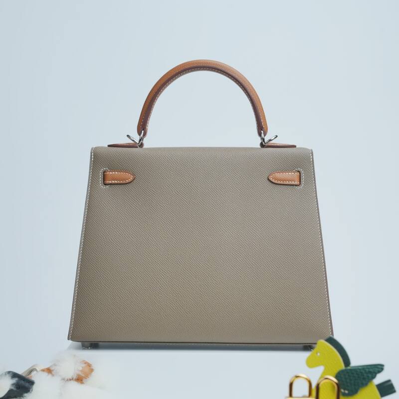 Hermes Kelly Etoupe Tan Epsom shoulder — Premium Replica