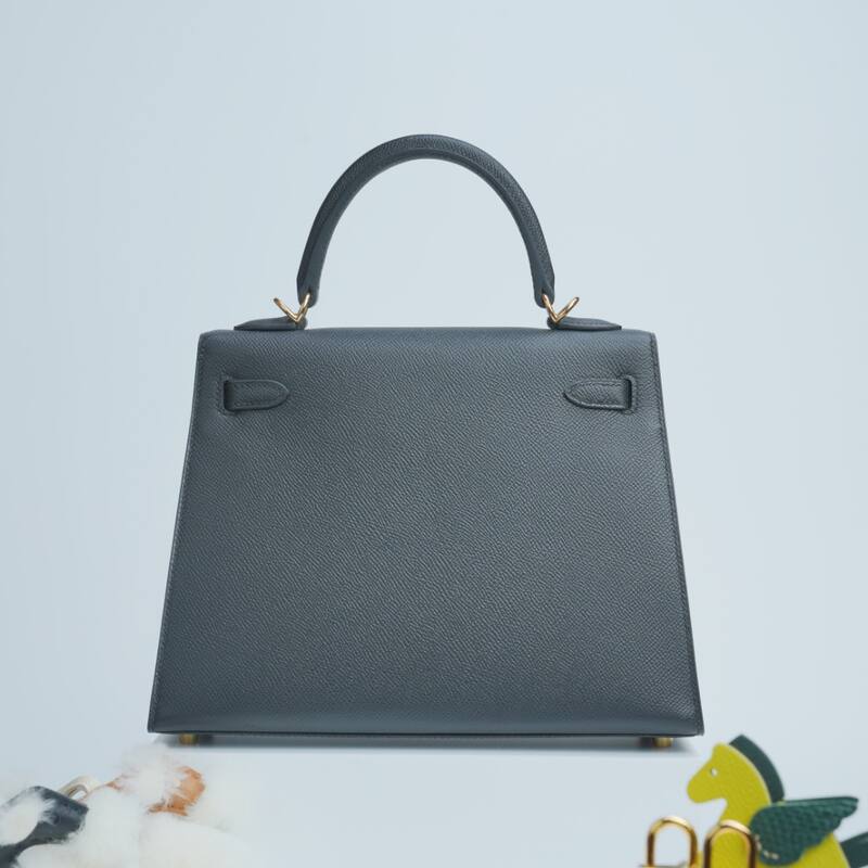 Hermes Kelly Dark grey Epsom shoulder — Top Quality Replica