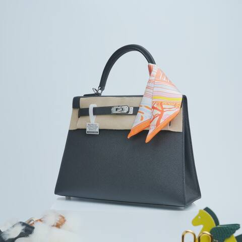 Hermes Kelly Black Epsom shoulder Premium Replica