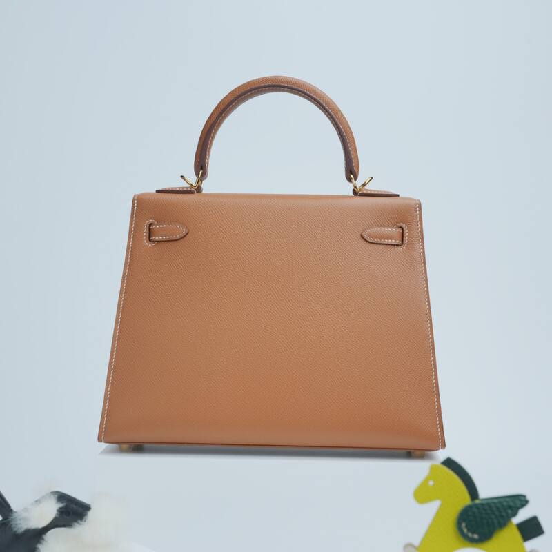 Hermes Kelly Gold Brown Epsom handbag — 1:1 Replica