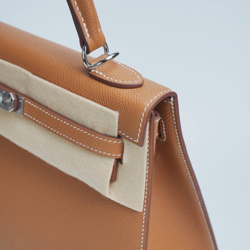 Hermes Kelly Tan Epsom leather shoulder — Premium Replica