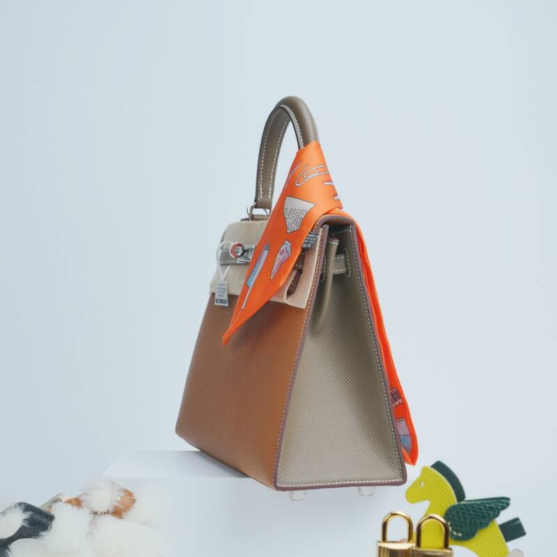 Hermes Kelly Gold Taupe Epsom shoulder — 1:1 Replica