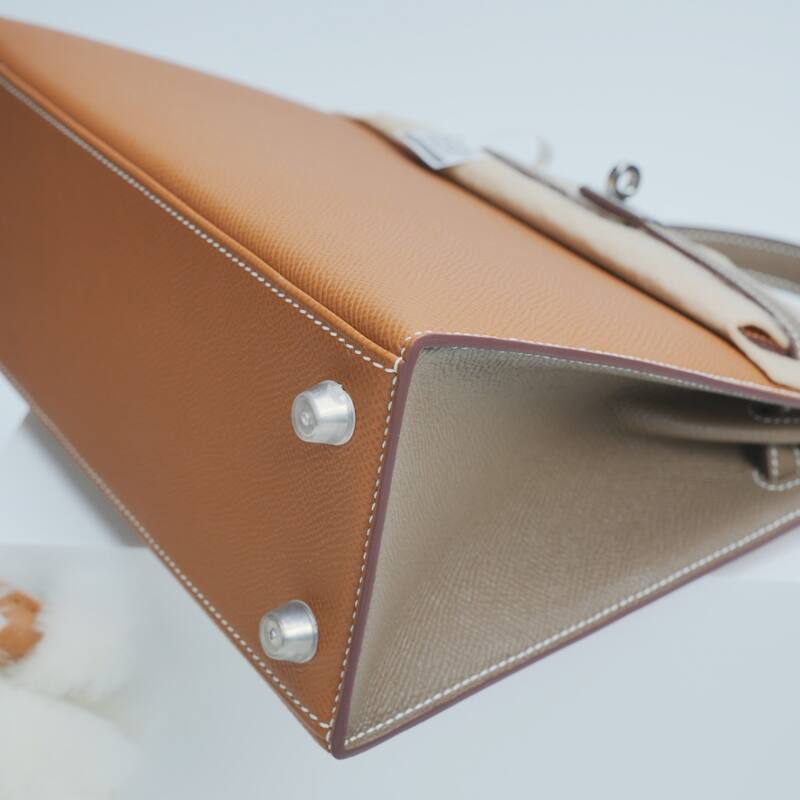 Hermes Kelly Gold Taupe Epsom shoulder — 1:1 Replica