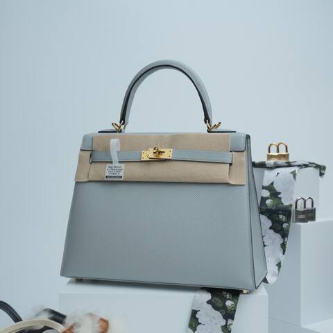Hermes Kelly Light Blue Epsom shoulder AAA Quality Replica