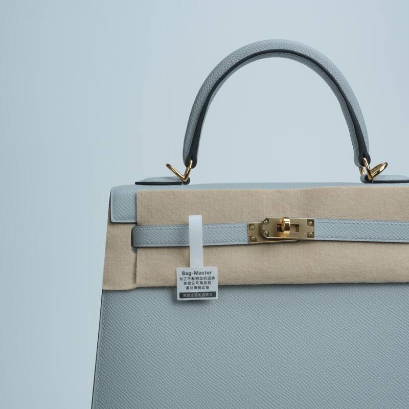 Hermes Kelly Light Blue Epsom shoulder — AAA Quality Replica