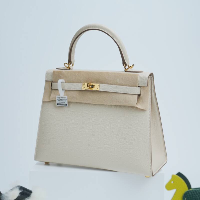 Hermes Kelly Epsom Beige top handle — 1:1 Replica