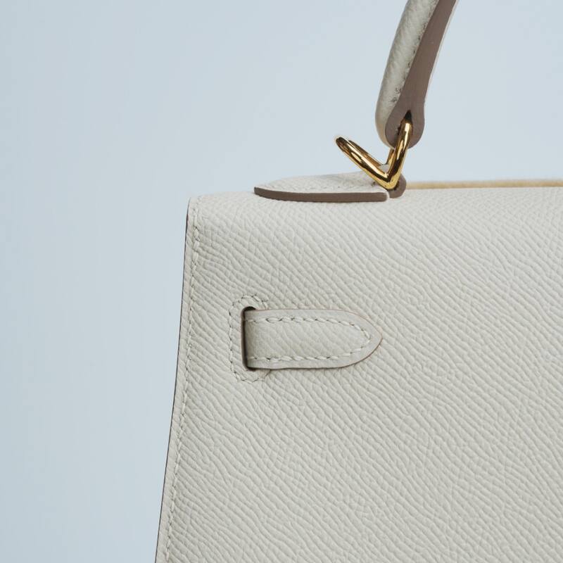 Hermes Kelly Epsom Beige top handle — 1:1 Replica