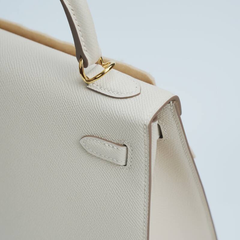 Hermes Kelly Epsom Beige top handle — 1:1 Replica