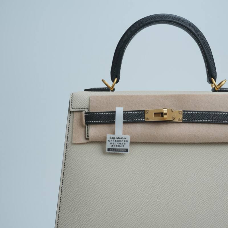 Hermes Kelly Craie Black Epsom handbag — AAA Quality Replica