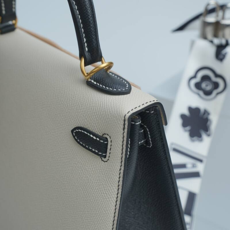 Hermes Kelly Craie Black Epsom handbag — AAA Quality Replica