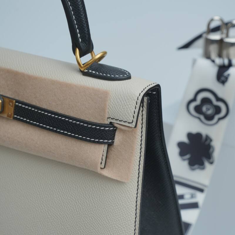 Hermes Kelly Craie Black Epsom handbag — AAA Quality Replica