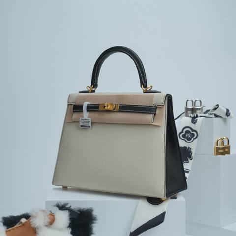 Hermes Kelly Craie Black Epsom handbag AAA Quality Replica