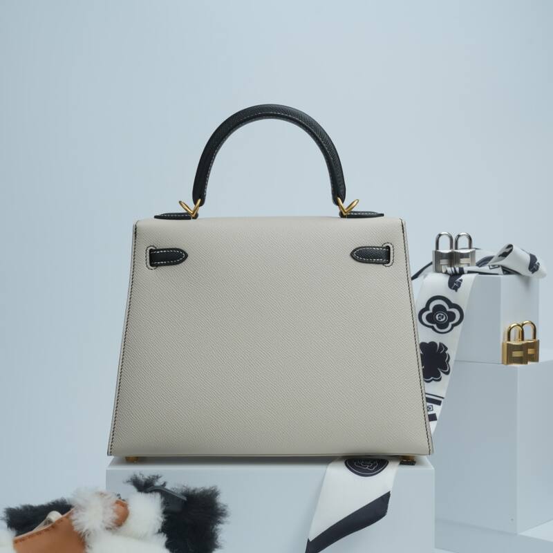 Hermes Kelly Craie Black Epsom handbag — AAA Quality Replica