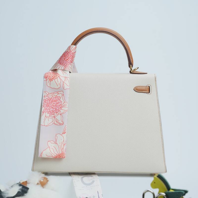 Hermes Kelly Craie Gold Epsom handbag — 1:1 Replica