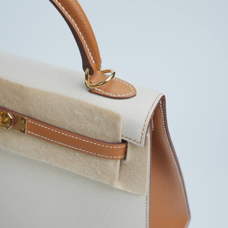 Hermes Kelly Craie Gold Epsom handbag — 1:1 Replica