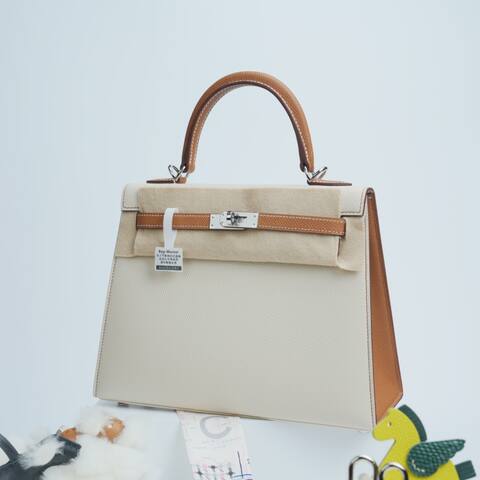 Hermes Kelly Cream Biscuit Epsom shoulder Top Quality Replica