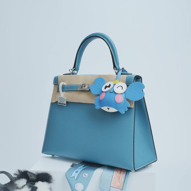 Hermes Kelly Light Blue Epsom shoulder — Premium Replica