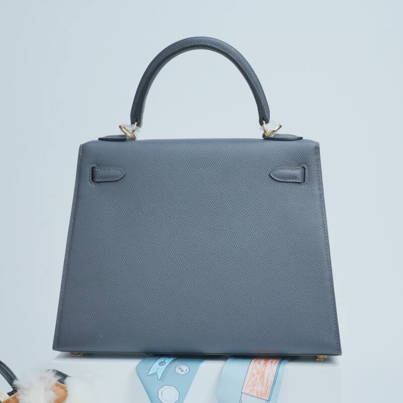 Hermes Kelly Blue-grey Epsom shoulder — 1:1 Replica