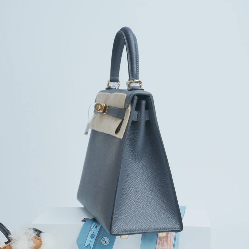 Hermes Kelly Blue-grey Epsom shoulder — 1:1 Replica