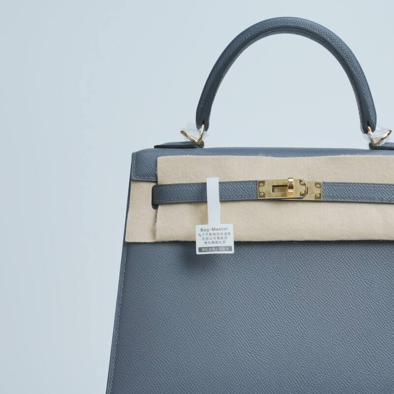 Hermes Kelly Blue-grey Epsom shoulder — 1:1 Replica