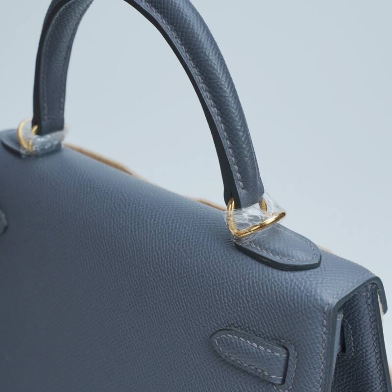 Hermes Kelly Blue-grey Epsom shoulder — 1:1 Replica