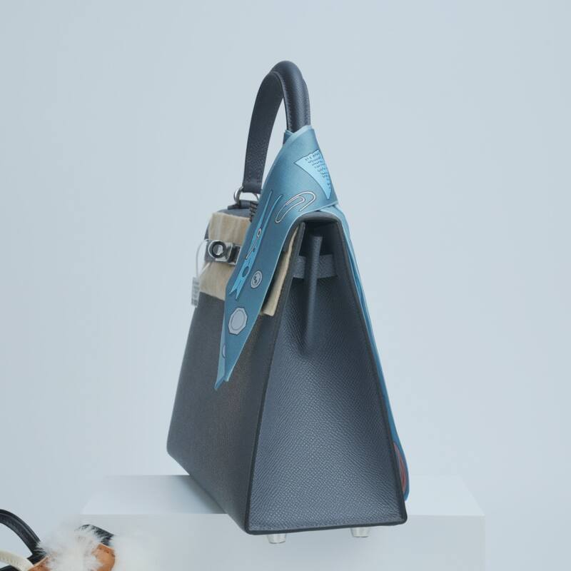 Hermes Kelly Blue Epsom shoulder — AAA Quality Replica