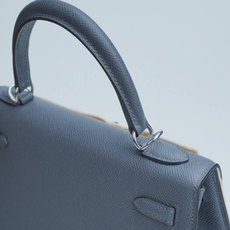 Hermes Kelly Blue Epsom shoulder — AAA Quality Replica