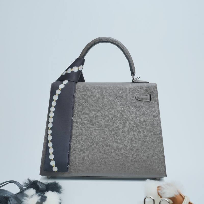Hermes Kelly Grey Epsom shoulder — Top Quality Replica