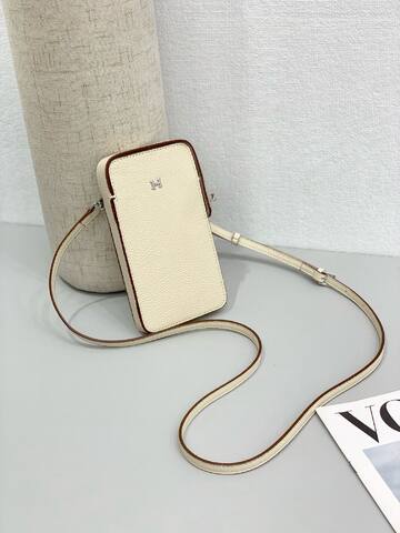 Hermes Orange White leather crossbody AAA Quality Replica