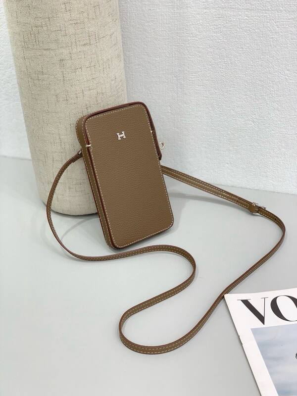 Hermes Orange White leather crossbody — AAA Quality Replica