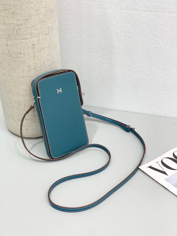 Hermes Orange White leather crossbody — AAA Quality Replica