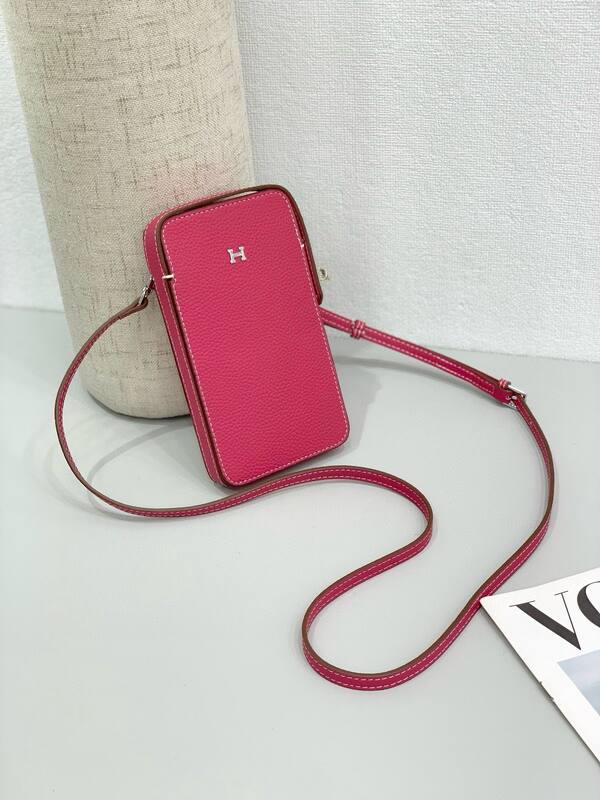 Hermes Orange White leather crossbody — AAA Quality Replica