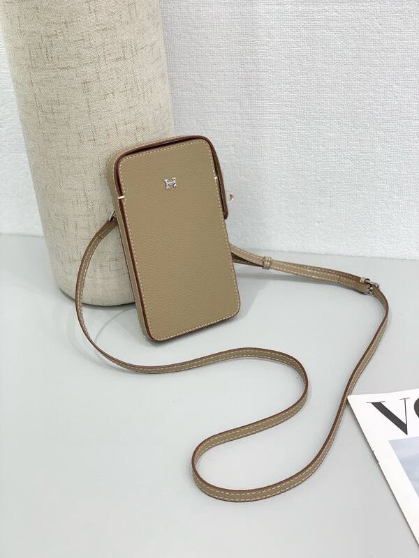 Hermes Orange White leather crossbody — AAA Quality Replica