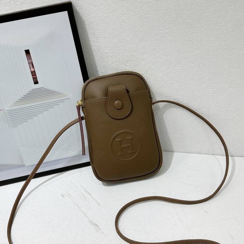 Hermes Evelyne Gold Brown mini crossbody — Premium Replica