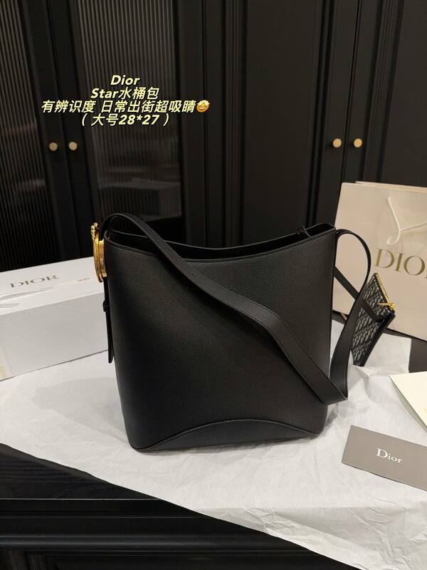 Dior Star Black leather shoulder — AAA Quality Replica