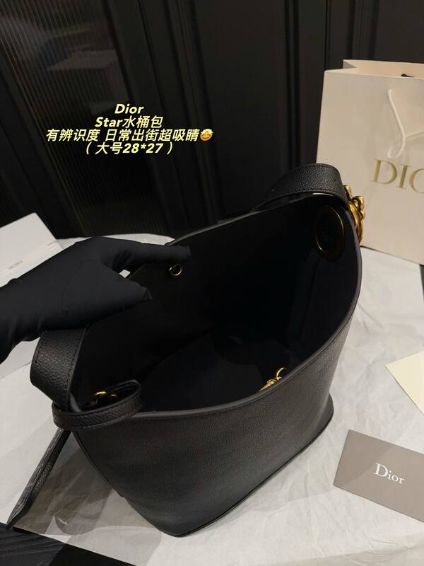 Dior Star Black leather shoulder — AAA Quality Replica