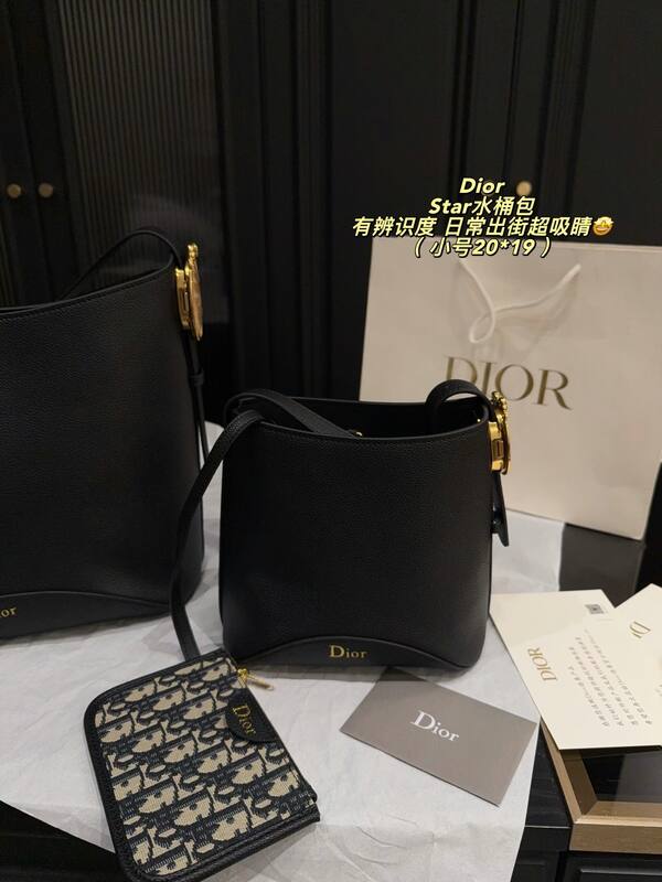 Dior Star Black leather shoulder — AAA Quality Replica