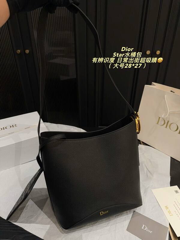 Dior Star Black leather shoulder — AAA Quality Replica
