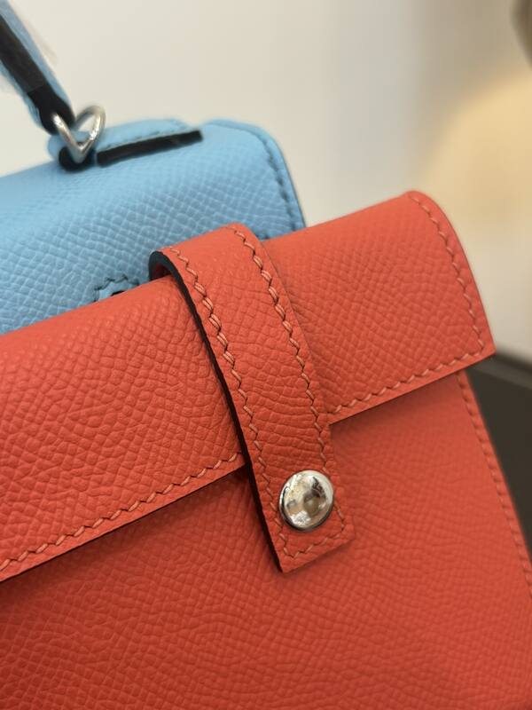 Hermes Mosaic Blue Epsom leather top handle — 1:1 Replica