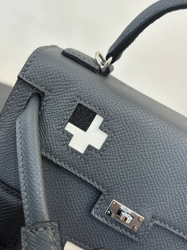 Hermes Kelly Grey Epsom top handle — 1:1 Replica