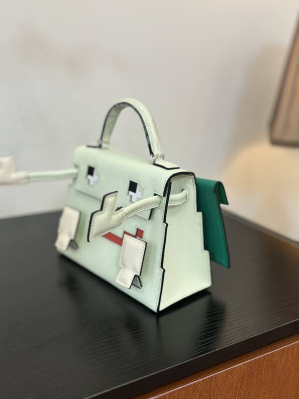 Hermes Mosaic Mint Green and White everyday — AAA Quality Replica