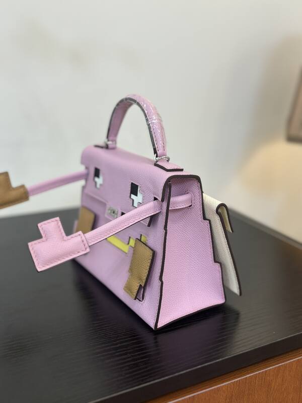 Hermes Mosaic Doll Pink crossbody — Top Quality Replica