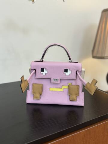 Hermes Mosaic Doll Pink crossbody Top Quality Replica