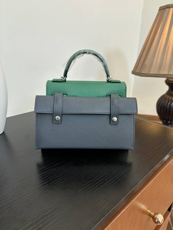 Hermes Mosaic doll bag Green multicolor Epsom leather crossbody — Premium Replica
