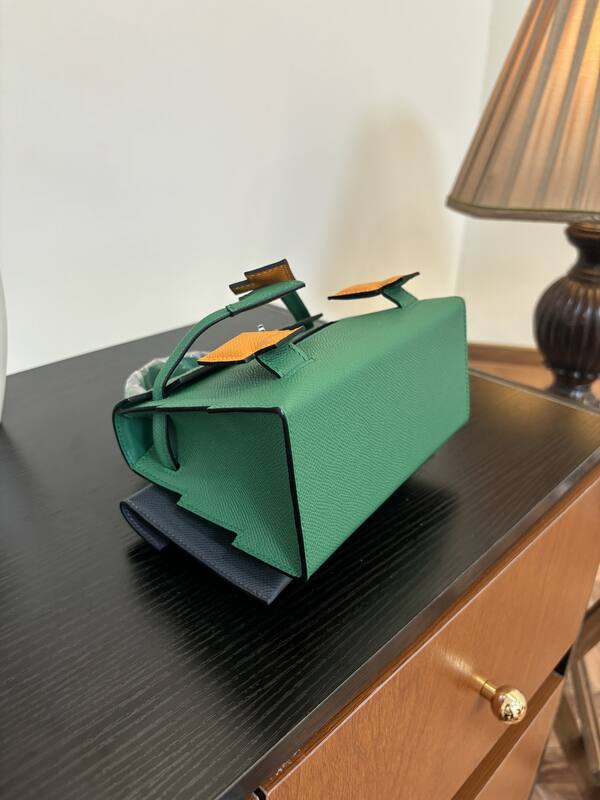 Hermes Mosaic doll bag Green multicolor Epsom leather crossbody — Premium Replica