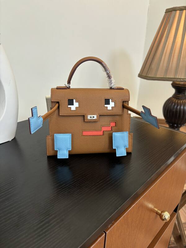 Hermes Mosaic Doll Gold Epsom with multicolor accents top handle — 1:1 Replica