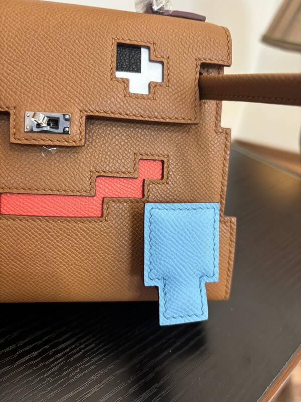 Hermes Mosaic Doll Gold Epsom with multicolor accents top handle — 1:1 Replica