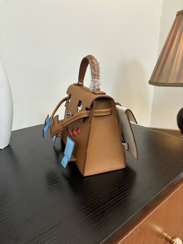 Hermes Mosaic Doll Gold Epsom with multicolor accents top handle — 1:1 Replica