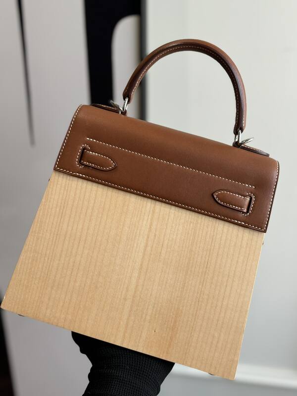 Hermes Kelly Brown wood multicolor top handle — 1:1 Replica